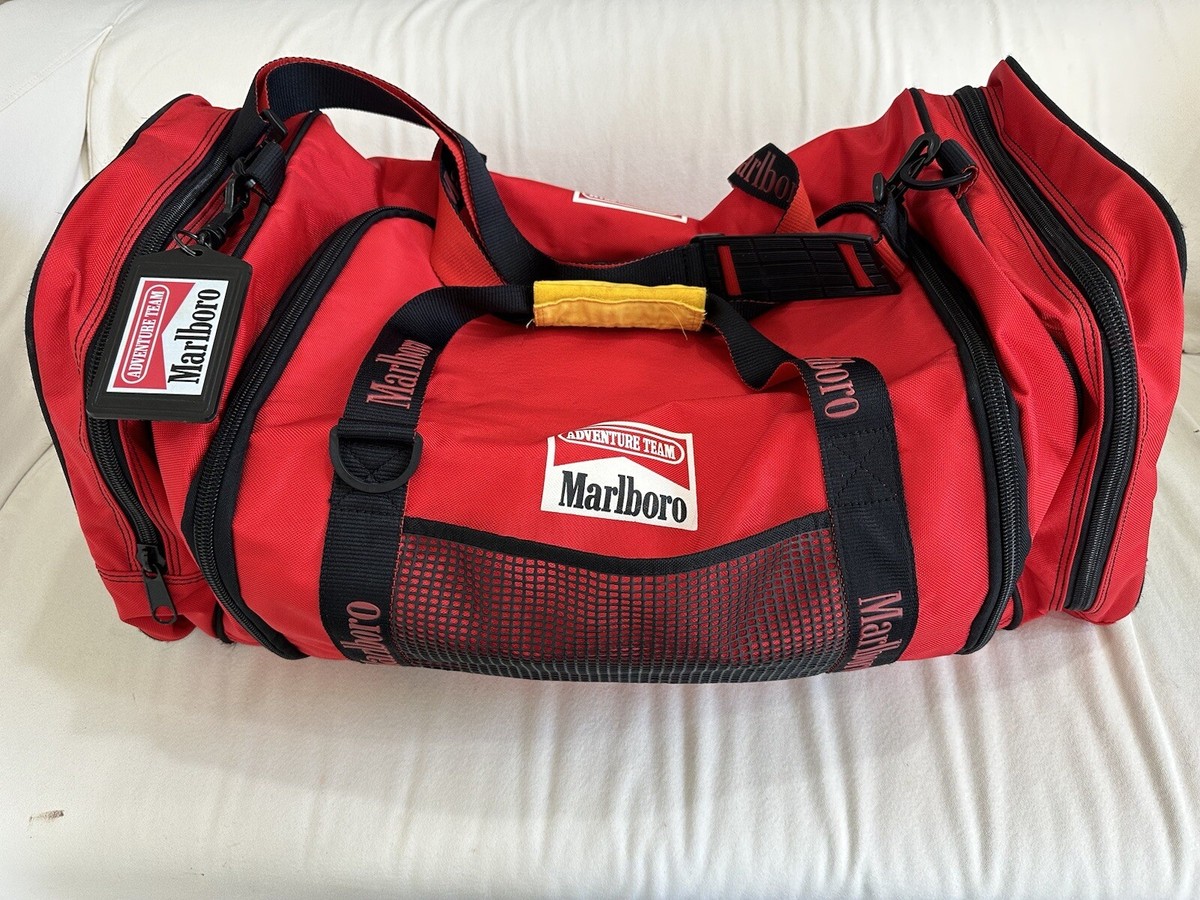 超貴重◎ 60〜70's duffel robin zipper harvard Vintage Marlboro Duffle Bag gym Luggage Adventure Team Large