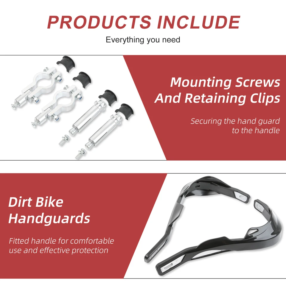 Barra protectora de mano de manillar negra 7/8" 22 mm protector para motocicleta moto todoterreno ATV Foto 4 de 4