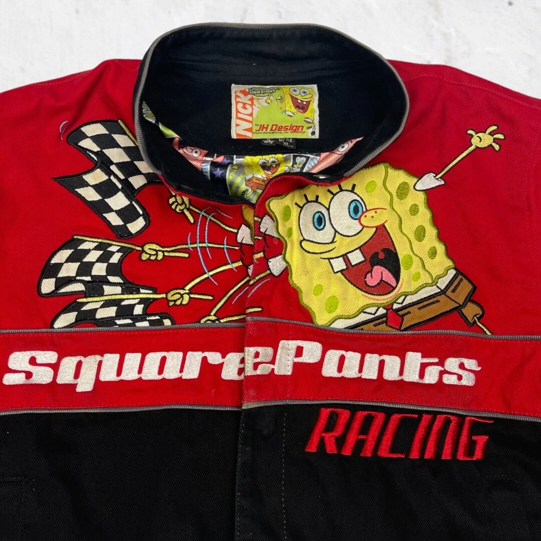 JH Design SpongeBob SquarePants Nickelodeon Vintage Racing Jacket Kids XL