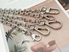 SILVER PURSE CHAIN, Brass Wallet Chain, Diamond Cut Bag Chain, Replacement Chain