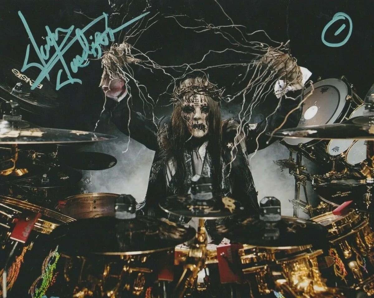 Joey Jordison of Slipknot Promo photo Reproduction signature