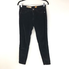 Anthropologie Pilcro And The Letterpress Velvet Serif Slim Skinny Jeans Black 27