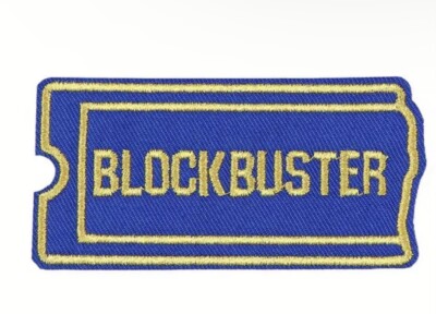 Embroidered Iron On Patch - Blockbuster - Retro