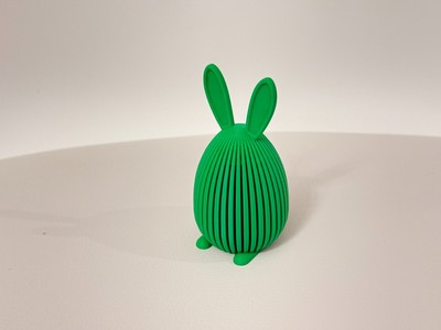 Eierhase Lagenlook 3D Druck Hase - Unikat Minimalistische Tierkunst Ostern