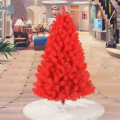 3-4ft 5ft 6ft 7ft Christmas Tree Undecorated Pink Purple Blue Gold Silver Black - Picture 21 of 24