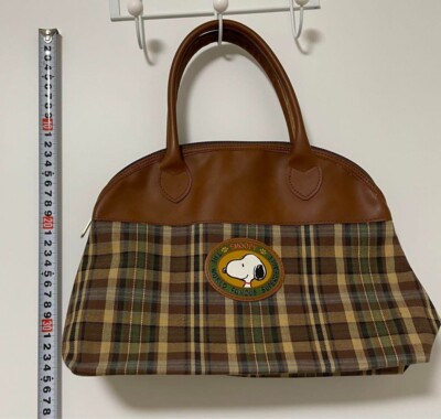 Peanuts Snoopy LIMITED checked pattern Bag Retro Heisei from
