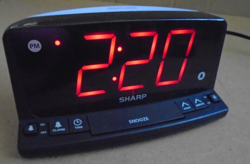 Sharp Alarm Clock with Night Light - Easy to See Large Numbers, RED LED Display - Picture 3 of 15