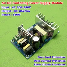 High Power AC-DC Converter AC 110V 220V 230V to 36V 5A 180W Power Supply Module
