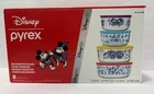 Disney 100 Year Anniversary Pyrex Glass Food Storage Bowl & Lid Set 8 Pieces NEW