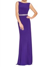 Mac Duggal Jersey Embellished Waist Gown Size 6
