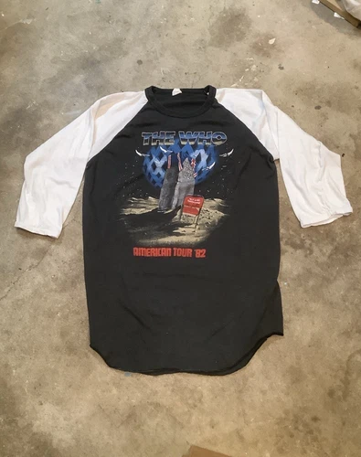 The Who Shirt Tour Raglan 1980s vintage concert t-shirt, vintage, single stitch, B+ condition