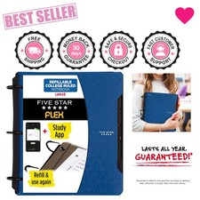College Ruled Flex Notebook  Study App - 1" Binder with Dividers and 200 Sheets