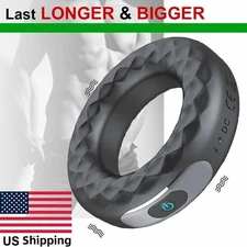 Electric Penis-Stretcher Enhancer Ball-Scrotum-Ring-Delay-Ejaculation for-Male