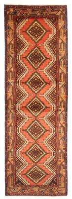 2'6'' x 8'3'' Vintage Hand-knotted Runner Rug Traditional Oriental Wool Carpet
