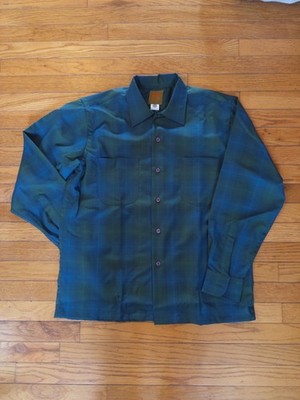 WOOLSHIRE Supreme Deadstock Ombre Flannel Worsted Wool Loop Collar M 15-15.5