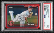 2024 Topps Chrome Red Refractor 1/5 Shane Bieber #149 PSA 9 MINT 16i3