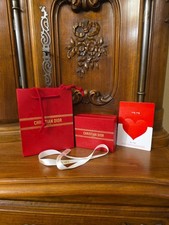 Dior Red Box, Lipstick Insert, Gift Bag, Card, Ribbon--New