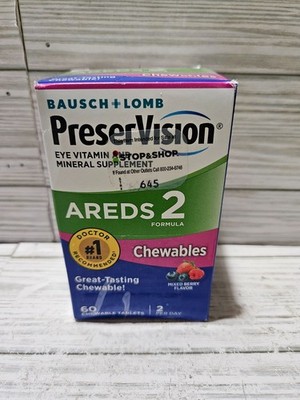 Bausch + Lomb PreserVision Areds 2 Chewables 60 Chewable Tablets 10/2026
