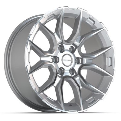 4pcs DF18C Silver 20x9 DEFIANT Rims 6X135 +18ET Fits Ford & Lincoln