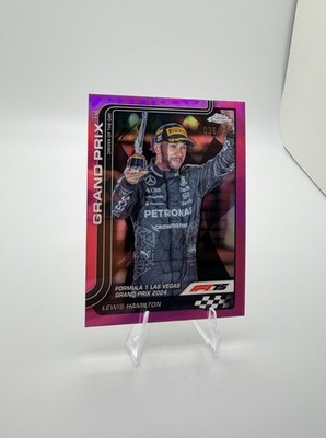 Topps F1 2025 Chrome Lewis Hamilton Grand Prix Driver of the Day #143 Pink /250