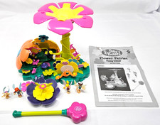 2001 Polly Pocket Flower Fairies Flying School Playset COMPLETE w/ Manual
