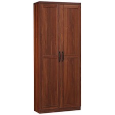 63" 2-Door Kitchen Pantry, Freestanding Storage Cabinet with 5-tier Shelving