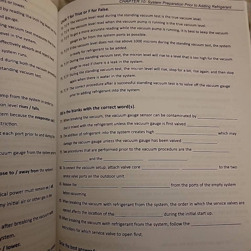 Refrigerant Charging and Service Procedures for Air Conditioning Workbook - Image 4 of 4