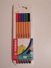 Stabilo 6x Fineliner Bunt Schreibstifte Zeichenstifte Set Point88 Schule F 0,4mm