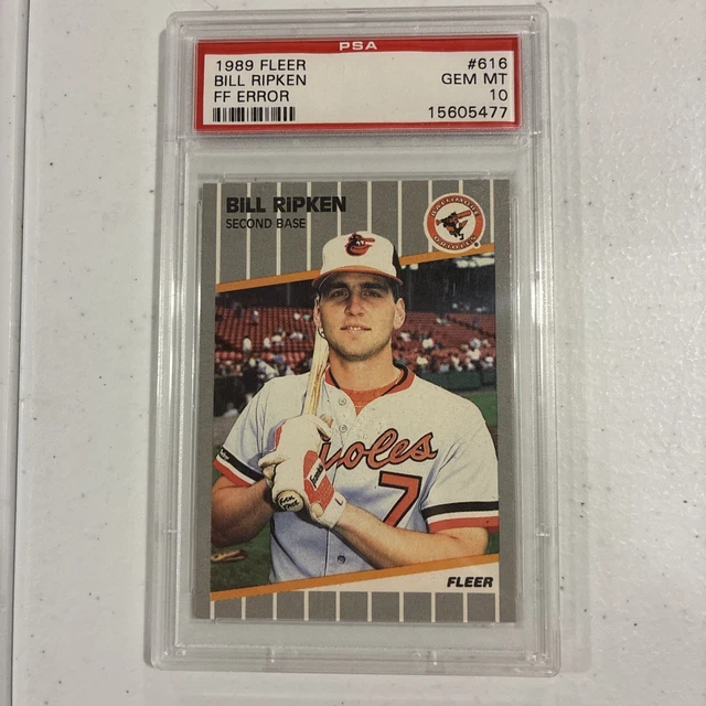 1989 Fleer Billy Ripken FF Error Card #616 Rare PSA 10 Gem Mint Freshly Graded