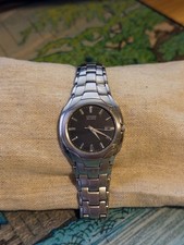 Citizen Eco-Drive Paradigm Mens Watch E111-S022240 Black Dial Stainless Tested
