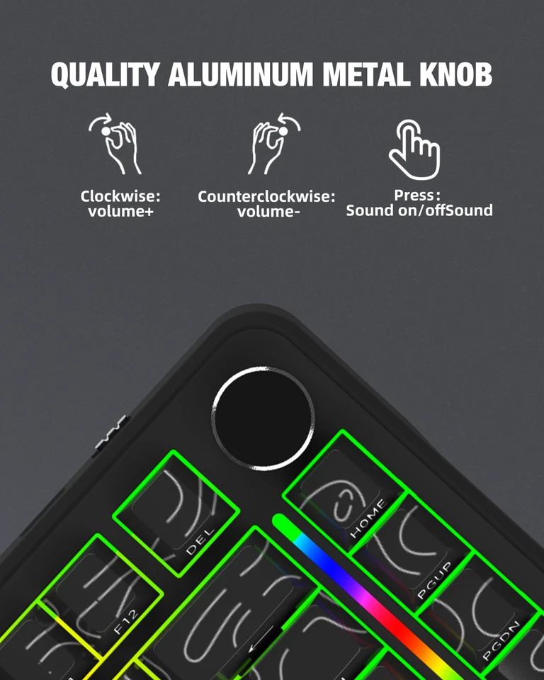 Wireless Mechanical Gaming Keyboard 75 Layout With Knob,Customized Hot Swappable - Image 3 of 4