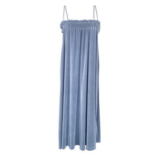 Zara Cool Blue Midi Dress Cami Plisse Lightweight Dress Size Medium