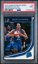 Napheesa Collier PSA 9 2019 Panini Donruss WNBA /199 Press Proof Silver RC #95