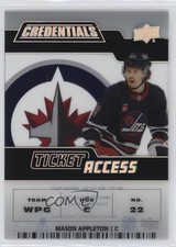 2022-23 Upper Deck Credentials Ticket Access Acetate 55/149 Mason Appleton 1ee0