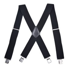 General Pants Cross X Shape Suspender Strap Leather Crosspatch High Elasticity