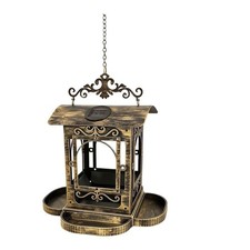 Metal Solar For Bird Feeder Lantern with Antique Bronze Finish for Outdoors