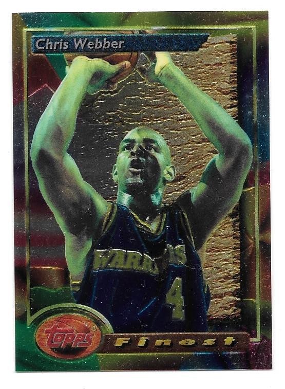 CHRIS WEBBER ROOKIE 1993-94 TOPPS FINEST 212 GOLDEN STATE WARRIORS MICHIGAN HOF