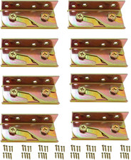 No-Mortise Bed Rail Brackets 8-Pack  Bed Frame Hardware Connectors w/ Screws