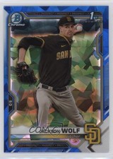 2021 Bowman Chrome Draft Sapphire Edition Jackson Wolf #BDC-141 1lq2