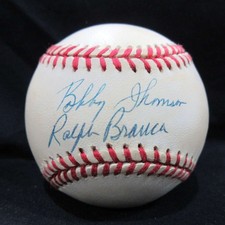 Bobby Thompson Ralph Branca ONL Baseball Signed Auto PSA/DNA Authentic ID:325904