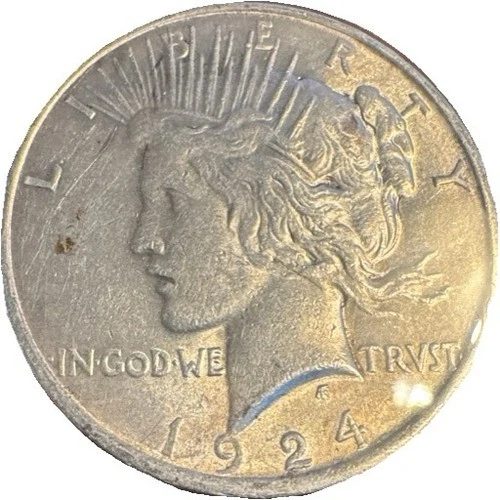 1924-S Peace $1 ✔ Extra Fine (XF) Condition ✔ 90% Silver ✔ At Melt Value
