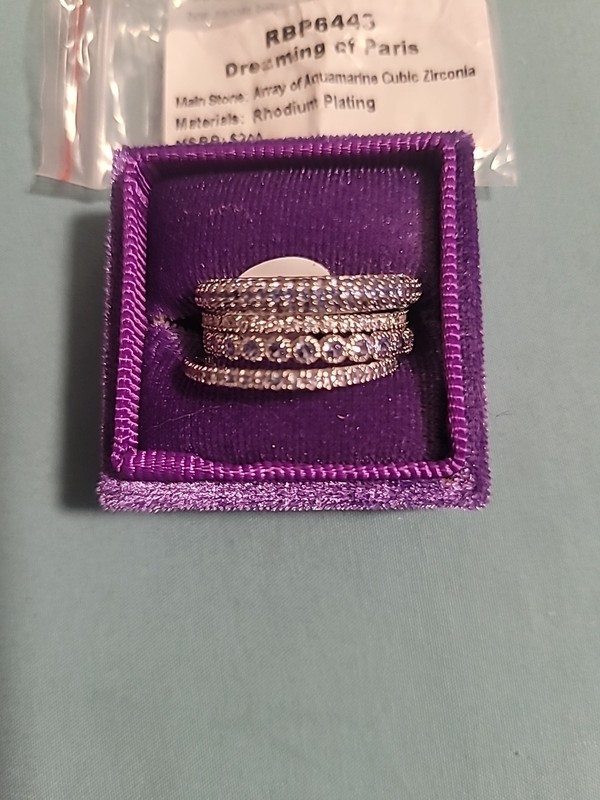 Bomb Party Dreaming Of Paris Ring Size 11 RBP6443 Rhodium Plating