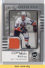 2006-07 Upper Deck The Cup Jerseys 25/25 Mike Bossy #56 HOF READ b3h