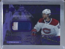 2019 SPx UD Black Obsidian Jerseys Purple 18/25 Jonathan Drouin #OJ-JD Patch 0c3