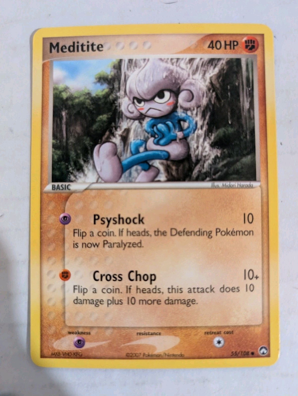 Pokemon EX Power Keepers Meditite 55/108 Common NM