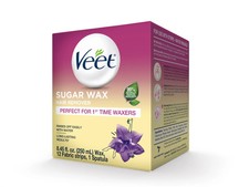 Veet Hair Removal Sugar Wax Kit with Essential Oil,12 Count , 8.45 fl oz
