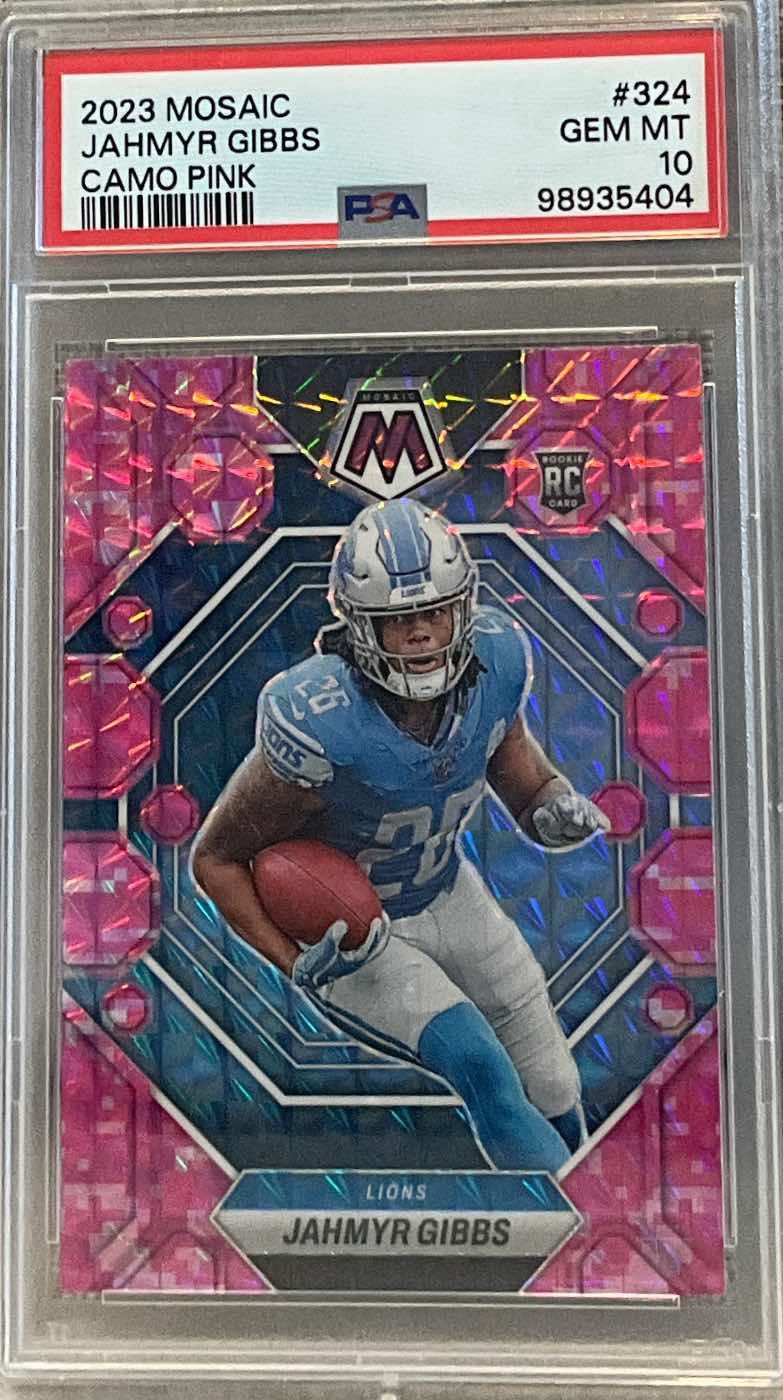 Jahmyr Gibbs Panini Mosaic #324 Camo Pink