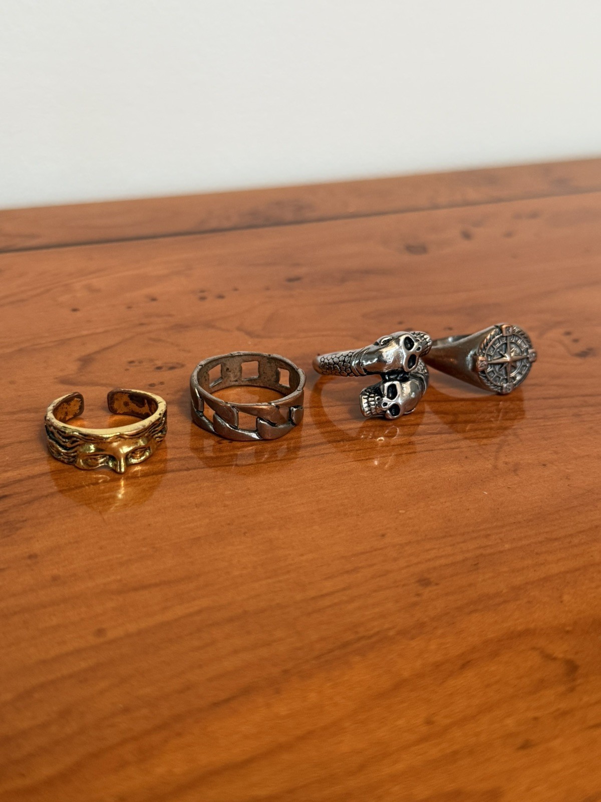 Gothic & Alternative Ring Bundle – Skull, Compass… - image 1