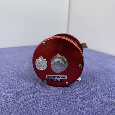 Abu Garcia Ambassadeur 5000 Baitcasting Reel Red Classic Fishing Reel Sweden