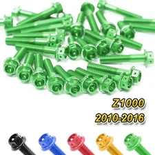 Green Crankcase Engine Cover Bolts For Kawasaki Z1000 10 11 12 13 14 15 16